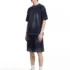 C-K1173 + C-K1174 Waffle Knit Contrast Topstitch Monkey Wash Fade Gradient Two-Piece Set