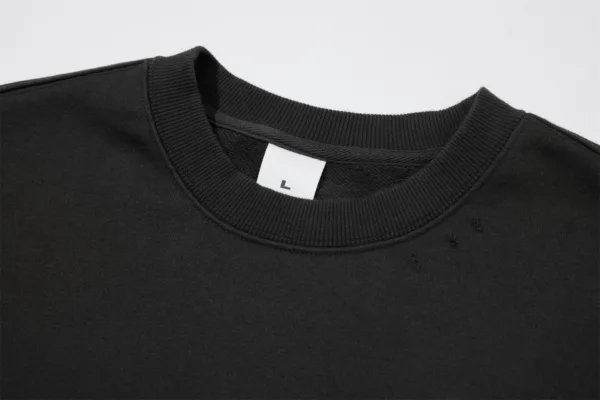 C-6807 + C-6808 Heavyweight Distressed Ripped Vintage Wash Fleece Hoodie Two-Piece Set