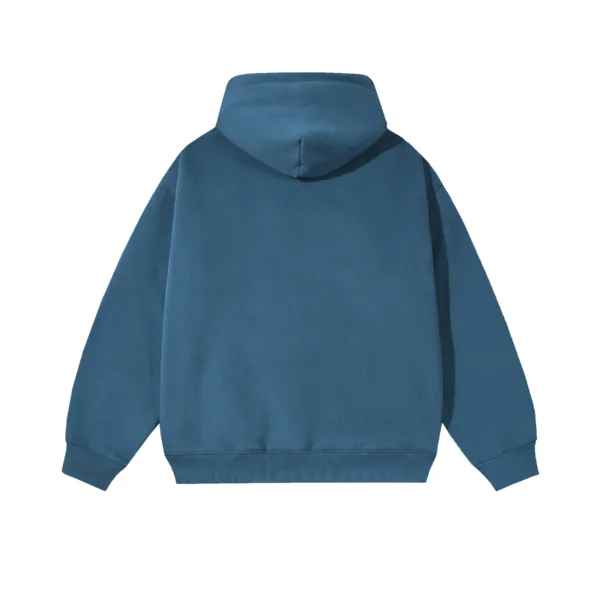 C-HL23807 Fleece-Lined Thickened Loose-Fit Hooded Sweatshirt