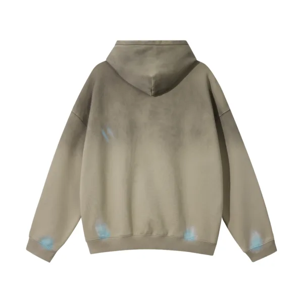 C-25311 Graffiti Splatter Distressed Fleece Hoodie