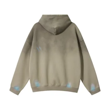 C-25311 Graffiti Splatter Distressed Fleece Hoodie