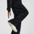 C-90989 Raw Hem Tape Spliced Loose Straight Casual Trousers