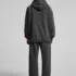 C-1305 + C-1306 Pigment Wash Stir-Fried Snowflake Vintage Distressed Fleece Hoodie Two-Piece Set