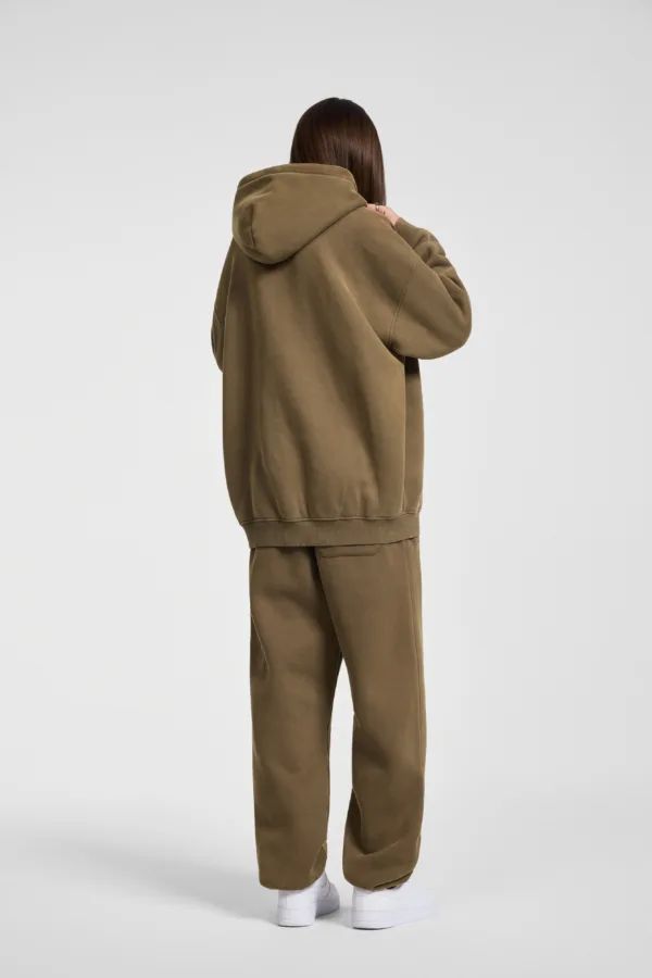 C-HL1216 Batik Washed Vintage Fleece Double-Zip Sweatshirt