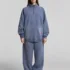 C-265 Fleece Lined Monkey Wash Half-Zip Stand-Up Collar Sweatshirt