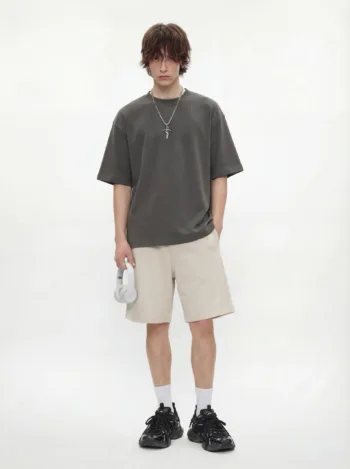 C-7603 Heavyweight Waffle Knit Short Sleeve 330GSM T-Shirt