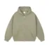 C-HL23805 Fleece-Lined Thickened Loose-Fit Zip-Up Hooded Sweatshirt