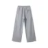 C-90989 Raw Hem Tape Spliced Loose Straight Casual Trousers