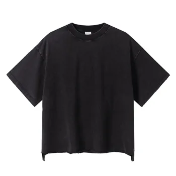 C-S26004 Distressed Raw Hem Washed Vintage 270GSM T-Shirt