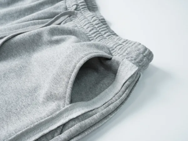 C-90989 Raw Hem Tape Spliced Loose Straight Casual Trousers