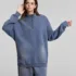 C-265 Fleece Lined Monkey Wash Half-Zip Stand-Up Collar Sweatshirt