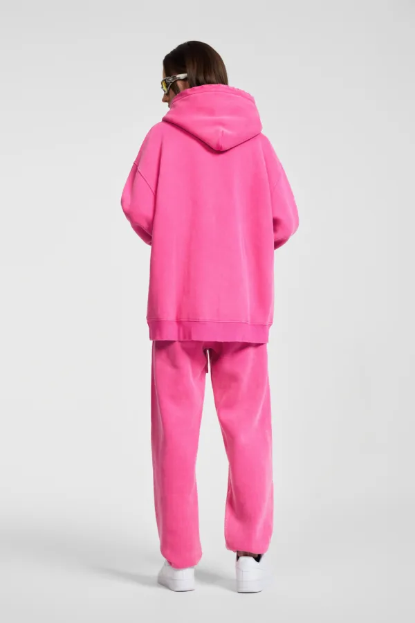 C-23842 + C-23843 Batik Wash Vintage Distressed Fleece Hoodie Two-Piece Set