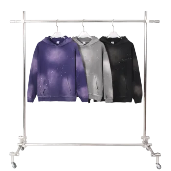 C-HL1223 Monkey Spray Faded Irregular Eroded Heavy Distressed Hoodie