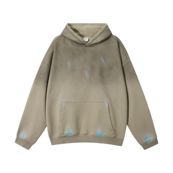 C-25311 Graffiti Splatter Distressed Fleece Hoodie
