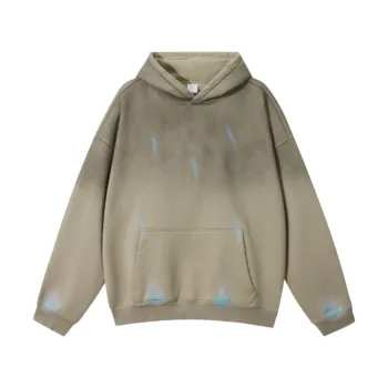 C-25311 Graffiti Splatter Distressed Fleece Hoodie