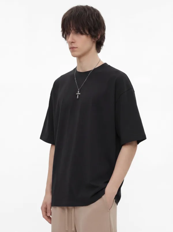 C-K1165 Sorona Drop Shoulder Mint Ice Cream T-Shirt