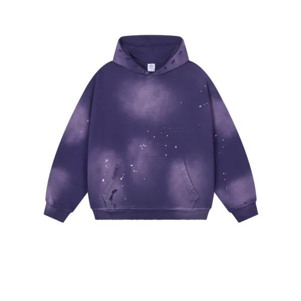 C-HL1223 Monkey Spray Faded Irregular Eroded Heavy Distressed Hoodie