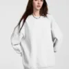 C-HL23803 Fleece-Lined Thickened Loose Crewneck Sweatshirt