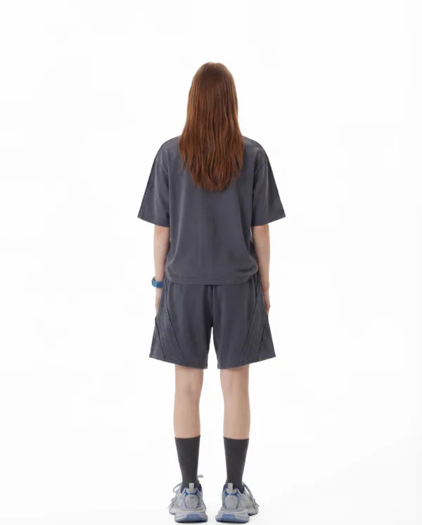 C-S26009 + S26008 Retro Striped Washed Co-ord Set