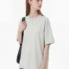 C-K1165 Sorona Drop Shoulder Mint Ice Cream T-Shirt