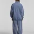 C-265 Fleece Lined Monkey Wash Half-Zip Stand-Up Collar Sweatshirt