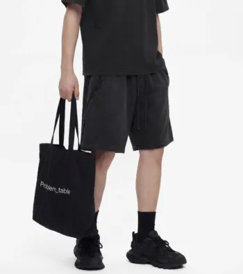 C-S26008 Vintage Washed Striped Sports Shorts