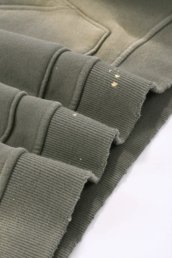 4fa294fc C-HL23819 Distressed Paint Splatter Fleece-Lined Hooded Sweatshirt