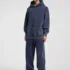 C-23842 + C-23843 Batik Wash Vintage Distressed Fleece Hoodie Two-Piece Set