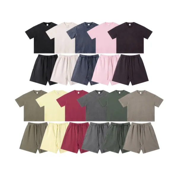 C-K1158 + K1159 Heavyweight Vintage Washed Relaxed Casual Set