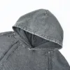 C-25277 High Street Patchwork Frayed Edge Distressed Hoodie