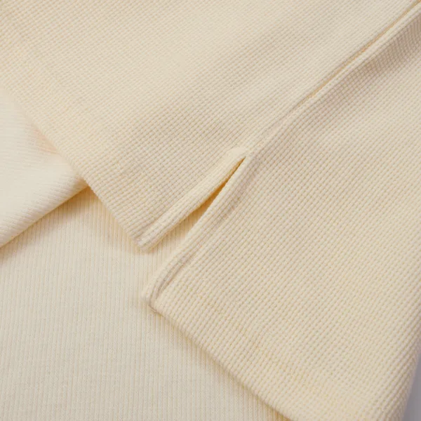 C-6605 + C-7601 Diamond Texture Waffle Fleece Hoodie Two-Piece Set