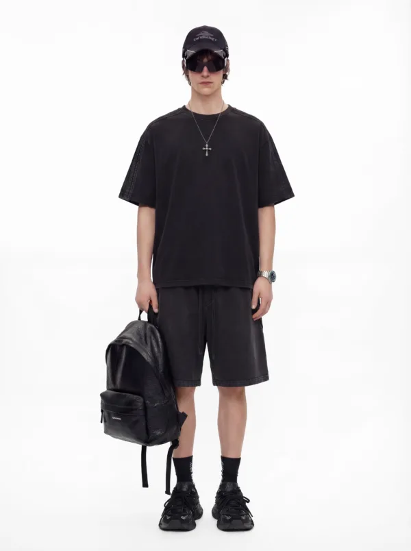 C-S26009 + S26008 Retro Striped Washed Co-ord Set