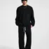 C-HL23803 Fleece-Lined Thickened Loose Crewneck Sweatshirt
