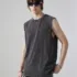 C-HL2424 Distressed Batik Raw Edge Tank Top 230GSM