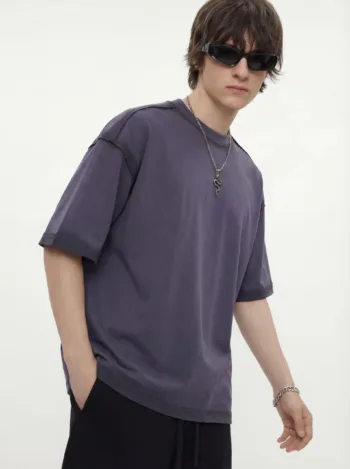 C-HL1234 Spray-Dyed Washed Distressed 250GSM T-Shirt