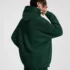 C-HL23805 Fleece-Lined Thickened Loose-Fit Zip-Up Hooded Sweatshirt
