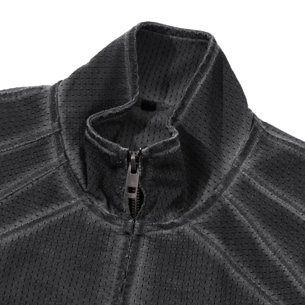 C-2049 + C-3225 Mesh Vintage Washed Fleece Hoodie Two-Piece Set