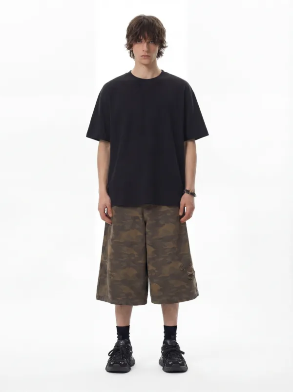 C-7603 Heavyweight Waffle Knit Short Sleeve T-Shirt