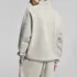 C-265 Fleece Lined Monkey Wash Half-Zip Stand-Up Collar Sweatshirt