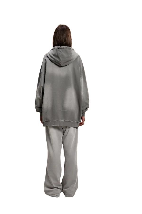 C-HL1223 Monkey Spray Faded Irregular Eroded Heavy Distressed Hoodie