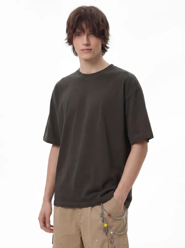 C-K1165 Sorona Drop Shoulder Mint Ice Cream T-Shirt