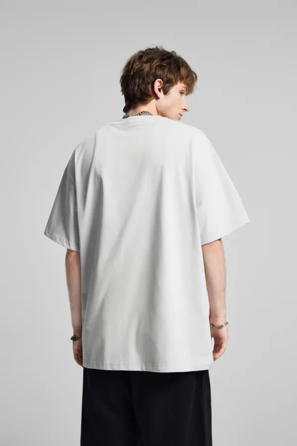 C-HL6612 Basic Short Sleeve T-Shirt in FOG Color