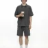 C-6605 + C-7601 Diamond Texture Waffle Fleece Hoodie Two-Piece Set