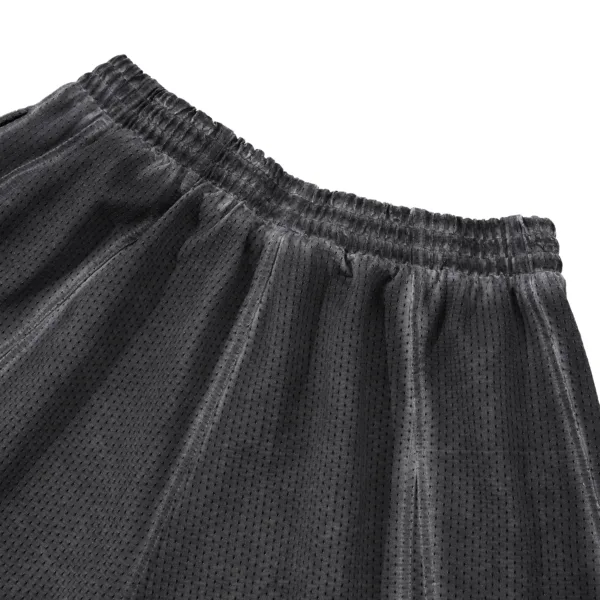 C-2049 + C-3225 Mesh Vintage Washed Fleece Hoodie Two-Piece Set