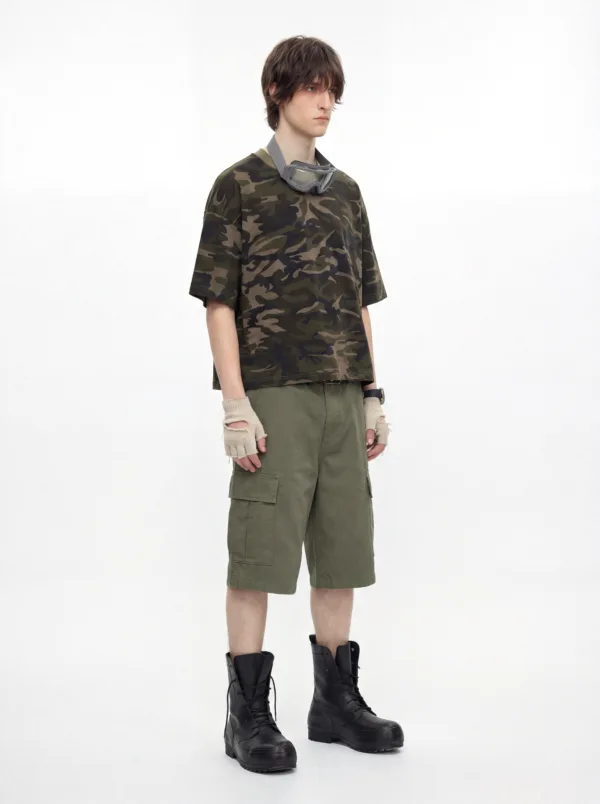 C-S26012 Boxy Vintage Camo Burnout T-Shirt