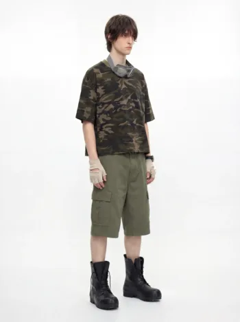 C-S26012 Boxy Vintage Camo Burnout 240GSM T-Shirt