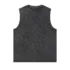 C-HL2424 Distressed Batik Raw Edge Tank Top 230GSM