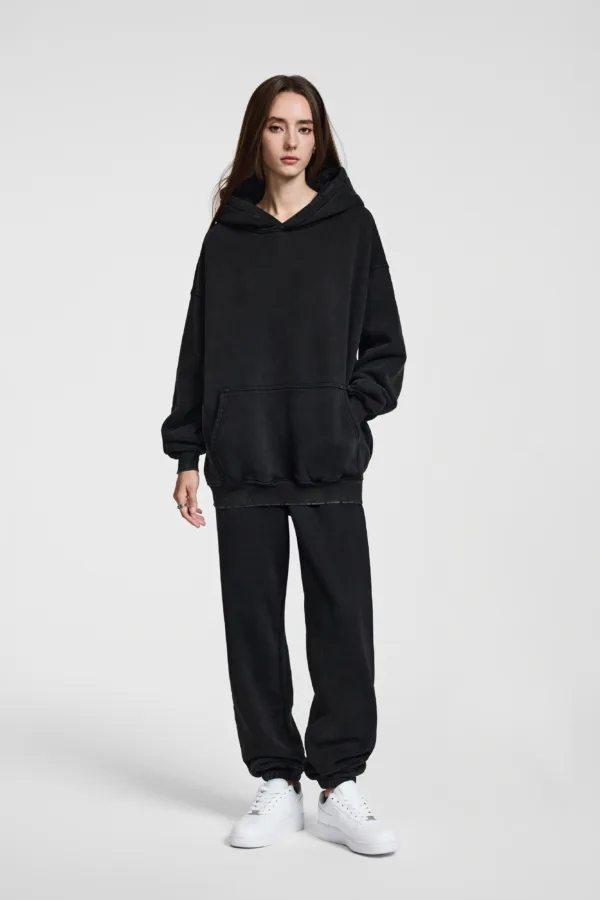 7399f594 C-HL23842 Tie-Dye Washed Distressed Fleece-Lined Hooded SweatshirtC-