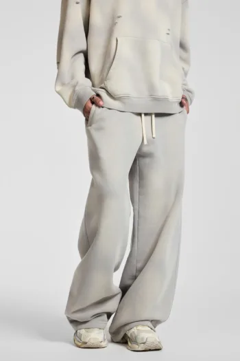 C-1236 Distressed Ripped Washed Baggy Sweatpants