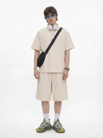 C-7603 Heavyweight Waffle Knit Short Sleeve 330GSM T-Shirt